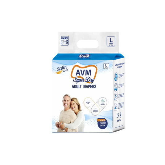 AVM Super Dry Comfort Adult Diaper PACK OF 1 (10 pcs)