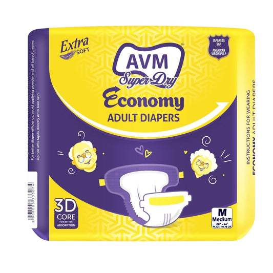 AVM Super Dry Economy Adult Diaper 10 Pcs / 1 Pack