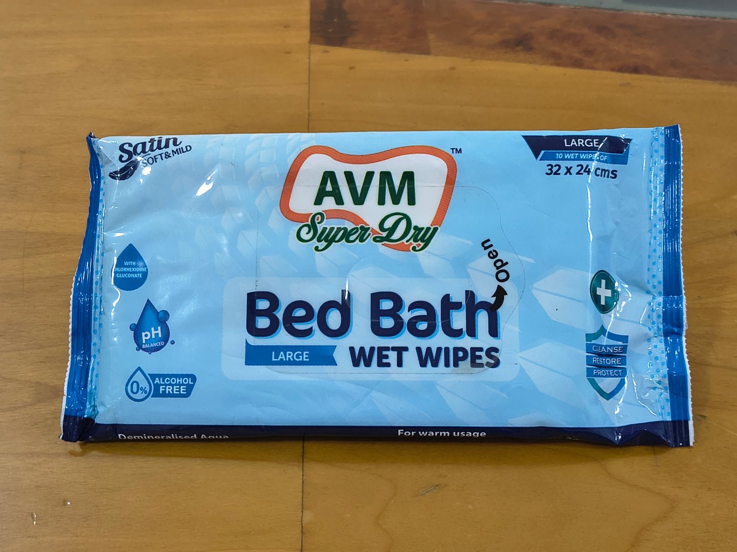 AVM Super Dry Bed Bath Wet Wipes  | Pack of 12